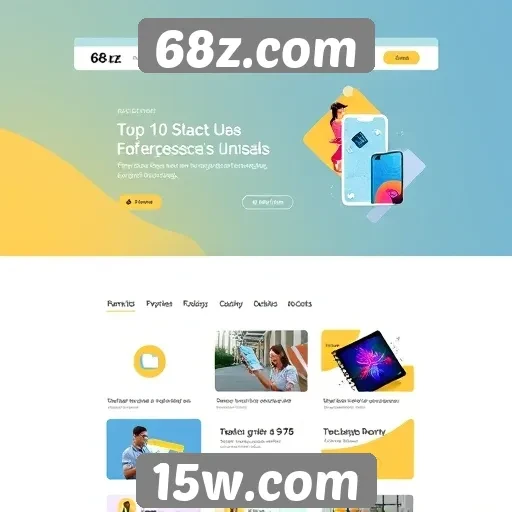 Acessibilidade e design do site 68z.com para novos usuários
